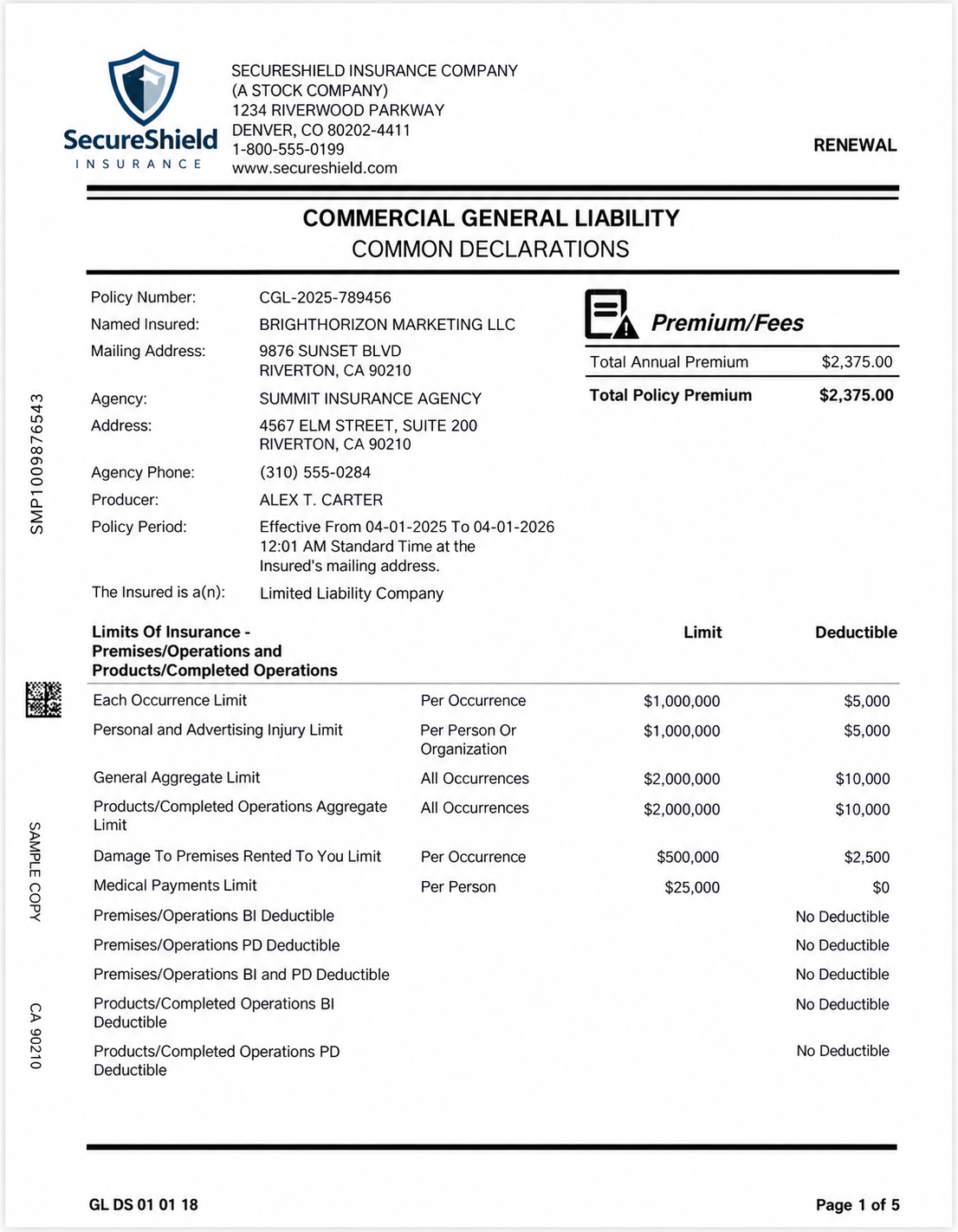 Insurance Document to ACORD XML